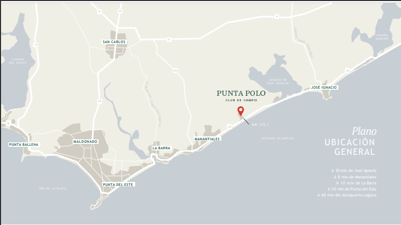Mapa de ubicación de Punta Polo - Entre José Ignacio y Punta del Este
